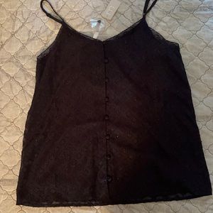 Maurices black sparkly tank top.